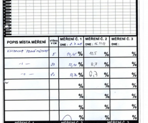 Vysoušení několika budov v obci u Nového Jičína systémem Drypol - Protokol#1